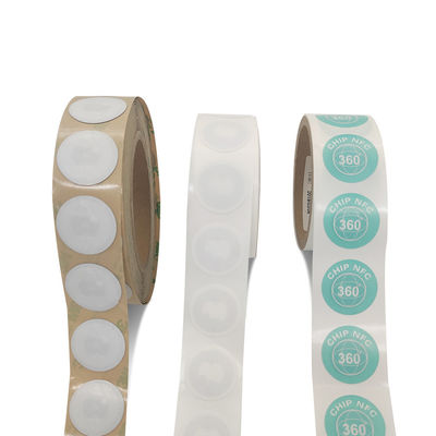 NFC di personalizzazione RFID etichetta le etichette bianche di NFC del diametro 35mm